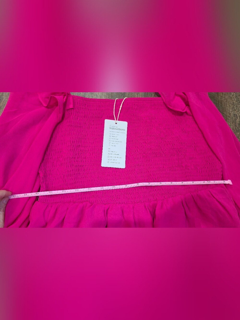 Byimns Pink Ruffle Tiered Dress XL - Picture 14 of 16